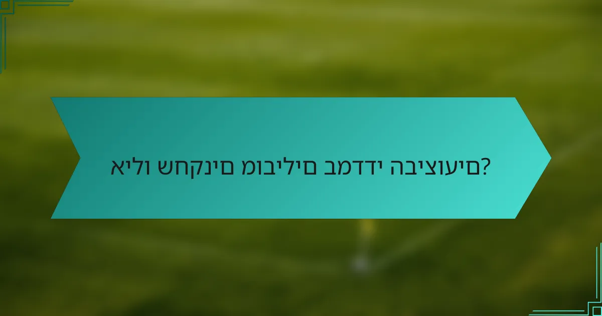 אילו שחקנים מובילים במדדי הביצועים?